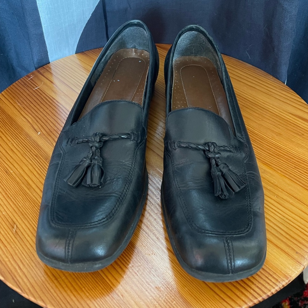 Classic Black Leather Loafers